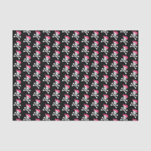 Süßes Totenkopf-Kreuzknochen-Muster Piraten-Thema Seidenpapier