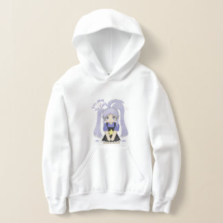 Süßes trauriges Mädchen Handgezeichnete Illustrati Hoodie
