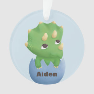 Süßes Triceratops-Dino-Ei-Baby-Ornament Ornament