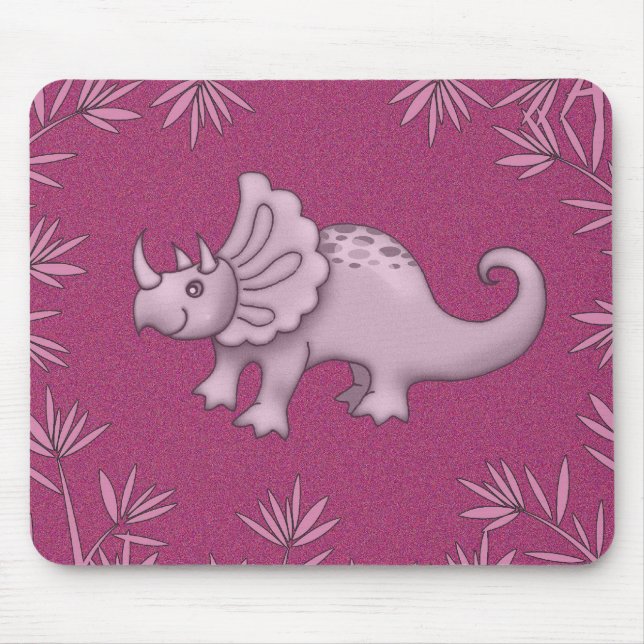 Süßes Triceratops-Dinosaurier-Mauspad Mousepad (Vorne)