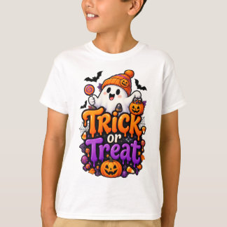 Süßes Trick-or-Treat-Geister-Kinder-T-Shirt T-Shirt