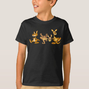 Süßes Trio Cartoon-Kängurus Kinder T-Shirt