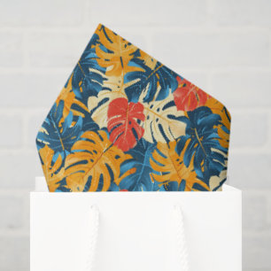Süßes tropisches Blatt-Strandmuster  Seidenpapier