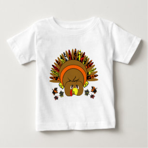 Süßes Truthahn-Erntedank-Mädchen-T-Shirt Baby T-shirt