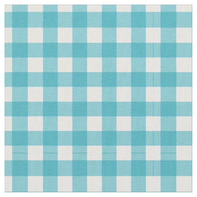 Süßes Türkis-Gingham Stoff (Nahaufnahme)