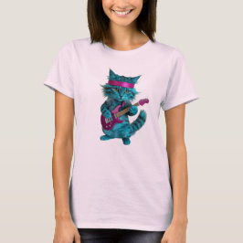 Süßes Türkis Katzen T-Shirt