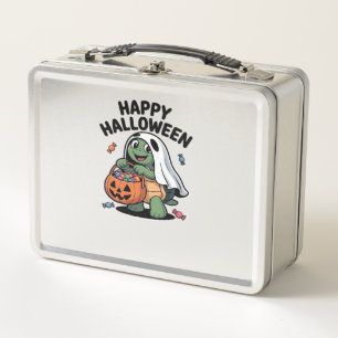 Süßes Turtle-Geist-Kostüm � Adorable Halloween-Tri Metall Brotdose