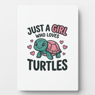 Süßes Turtle-Liebhaber-Mädchen Vintage-Gravur-Shir Fotoplatte