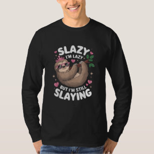 Süßes Tween-Mädchen Lustiges Tier Faultier Slay Me T-Shirt