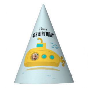 Süßes U-Boot Tiefsee Geburtstag Kinder Foto Partyhütchen