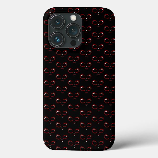 Süßes UFO-Gesicht-Monster  Case-Mate iPhone Hülle (Rückseite)