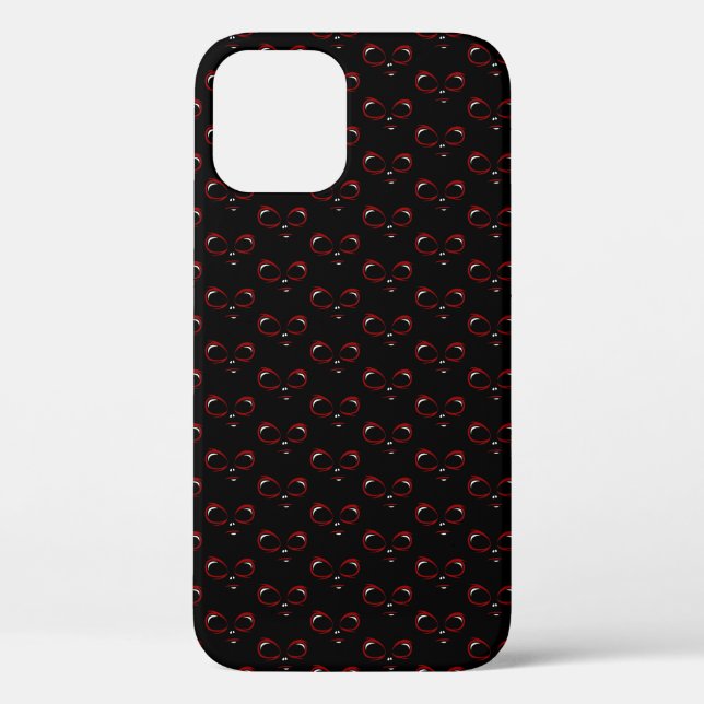 Süßes UFO-Gesicht-Monster  Case-Mate iPhone Hülle (Rückseite)