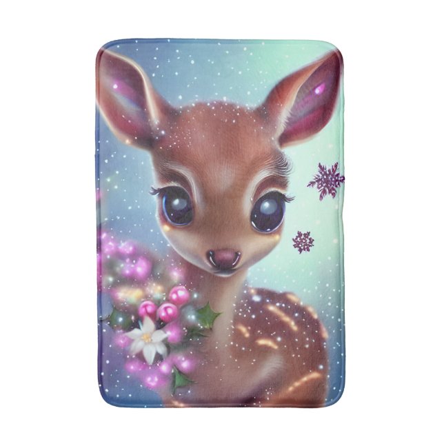 Süßes und Adorable Baby Deer Badematte (Vorderseite Vertikal)