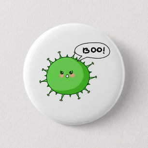 Süßes und Beängstigendes Corona-Virus Boo Button