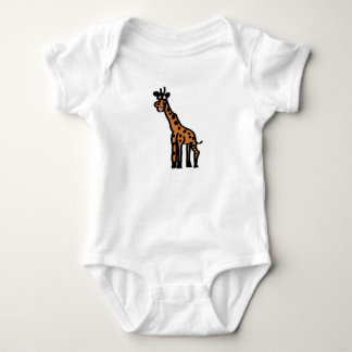 Süßes und eigenartiges handgezeichnetes Giraffen-B Baby Strampler