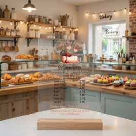 Süßes und elegantes Dessertmenü Acrylschild