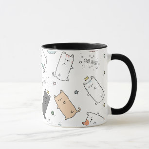 Süßes und gemütliches Schlafkatze Träumemuster Tasse