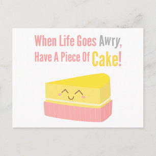 Süßes und lustiges Kuchen-Lebenszitat Postkarte