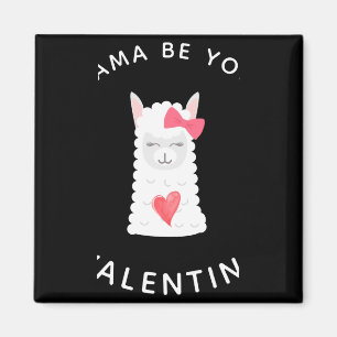 Süßes und lustiges Llama-Valentinstag-T-Shirt Magnet