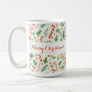 Süßes und Niedliches Candy Canes Frohe Weihnachten Kaffeetasse