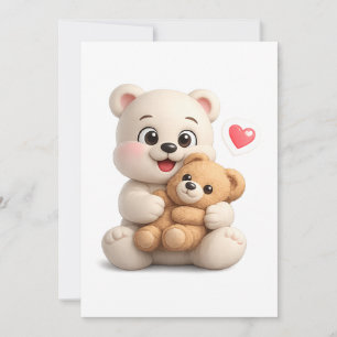 Süßes und niedliches Teddybär-Design Mitteilungskarte