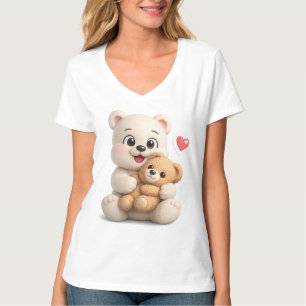 Süßes und niedliches Teddybär-Design T-Shirt