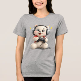 Süßes und Niedliches Teddybär-Design Tri-Blend Shirt