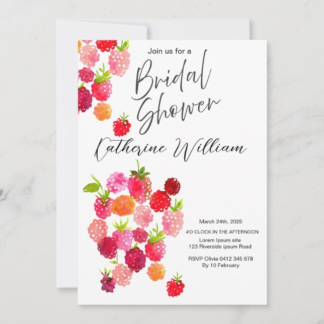 Süßes und saftiges Obst Party Brautparty Einladung (Vorderseite)