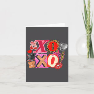 Süßes Valentins Xoxo Lustiges Valentinsherzen Lieb Karte