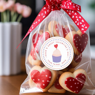 Süßes Valentinsgeschenk Runder Aufkleber
