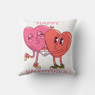 Süßes Valentinsherzen-Paar Kissen