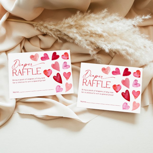 Süßes-Valentinsherzen-Windelraffle Begleitkarte (Von Creator hochgeladen)