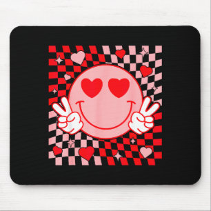 Süßes Valentinslächeln Gesicht Lächelndes Karomust Mousepad