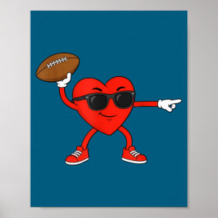 Süßes Valentinstag-Fußballherz spielt Poster