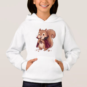 Süßes Vampir-Eichhörnchen mit Halloween-Umhang aus Hoodie