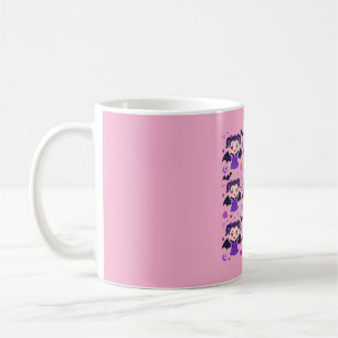 Süßes Vampir-Mädchen lila Halloween-Muster Kaffeetasse