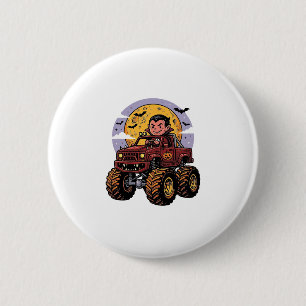 Süßes Vampir-Monster-Truck-Halloween-Shirt-Design_ Button