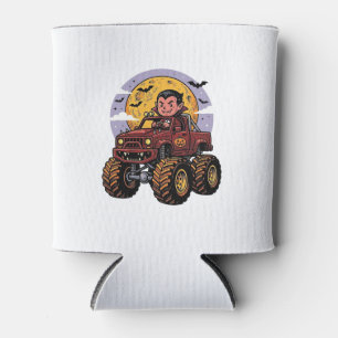 Süßes Vampir-Monster-Truck-Halloween-Shirt-Design_ Dosenkühler