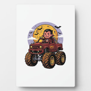 Süßes Vampir-Monster-Truck-Halloween-Shirt-Design_ Fotoplatte