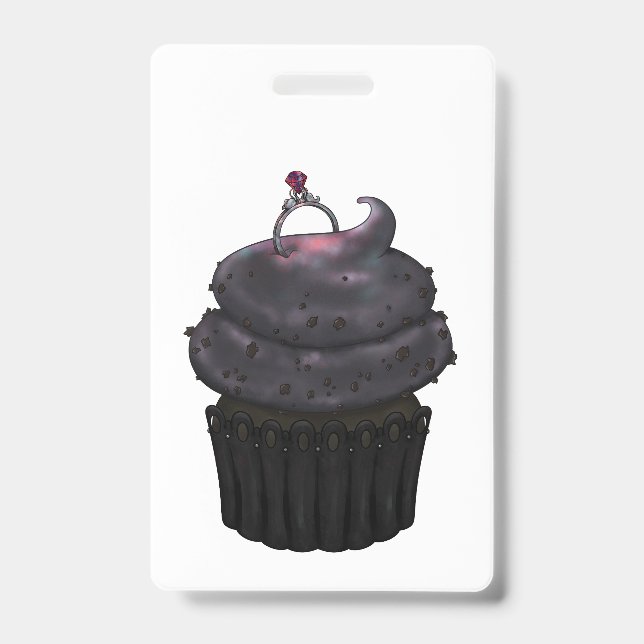 Süßes Verlobung Cupcake Ausweis (Vorderseite)
