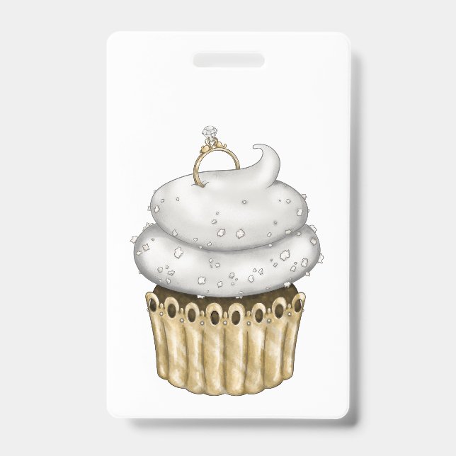 Süßes Verlobung Cupcake Ausweis (Vorderseite)