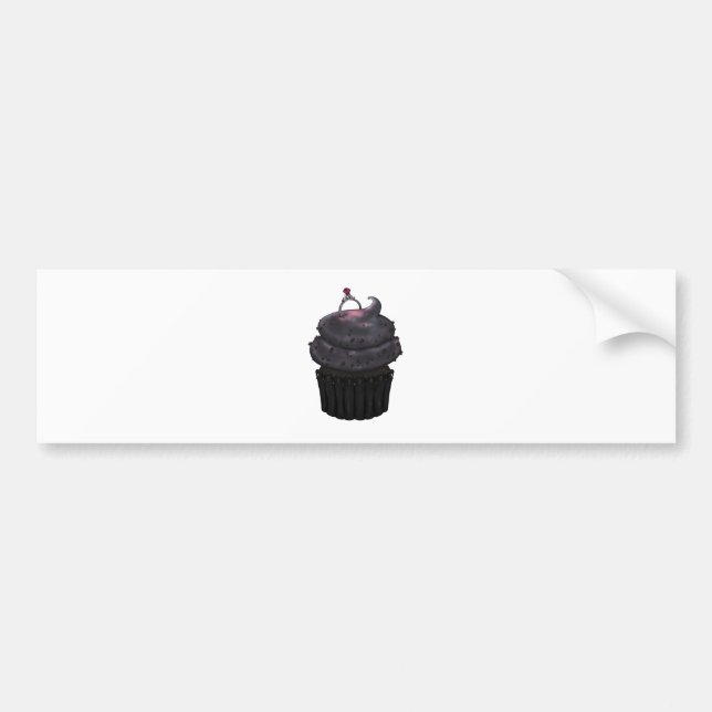 Süßes Verlobung Cupcake Autoaufkleber (Vorne)