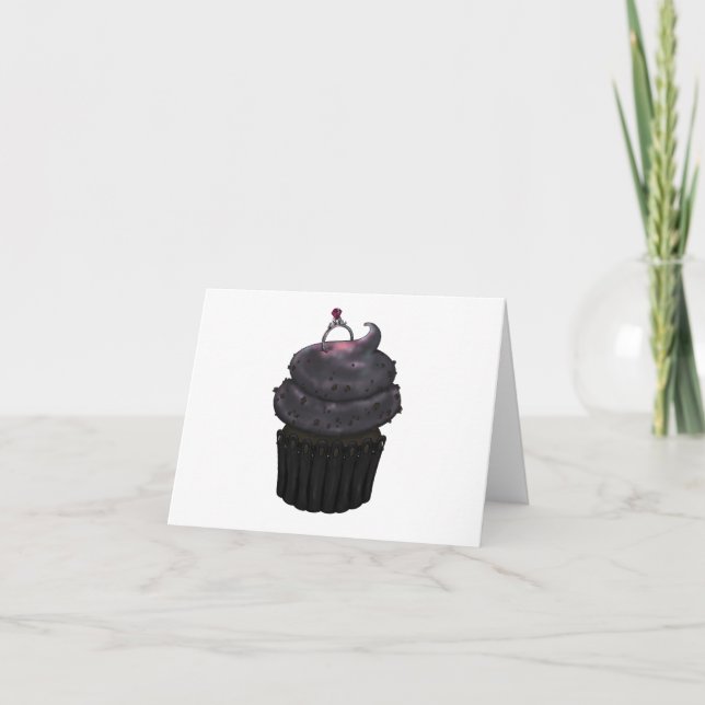 Süßes Verlobung Cupcake Dankeskarte (Vorderseite)
