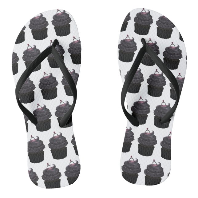 Süßes Verlobung Cupcake Flip Flops (Fußbett)