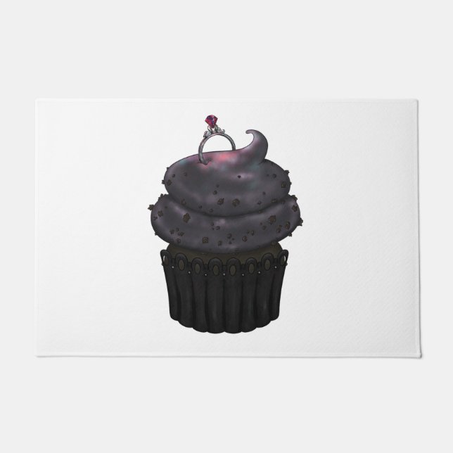 Süßes Verlobung Cupcake Fußmatte (Vorderseite)