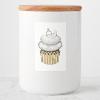 Süßes Verlobung Cupcake Lebensmitteletikett