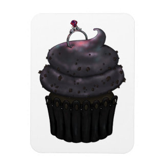 Süßes Verlobung Cupcake Magnet