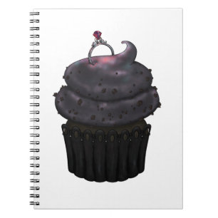 Süßes Verlobung Cupcake Notizblock