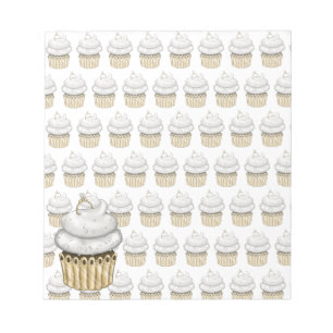 Süßes Verlobung Cupcake Notizblock