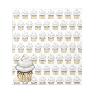 Süßes Verlobung Cupcake Notizblock